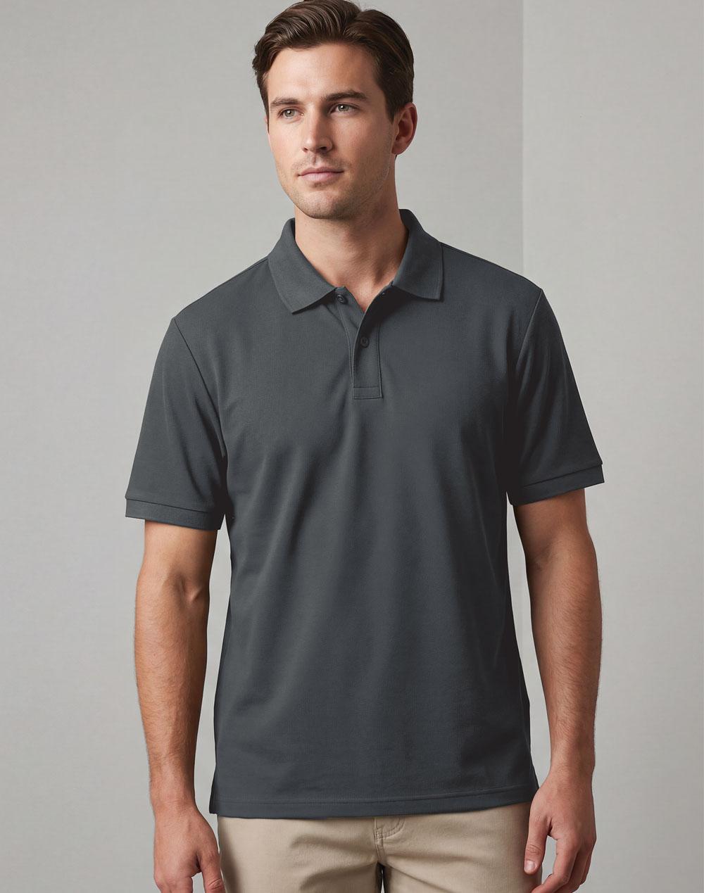 Mens Classic Cotton/Poly Pique Short Sleeve Polo