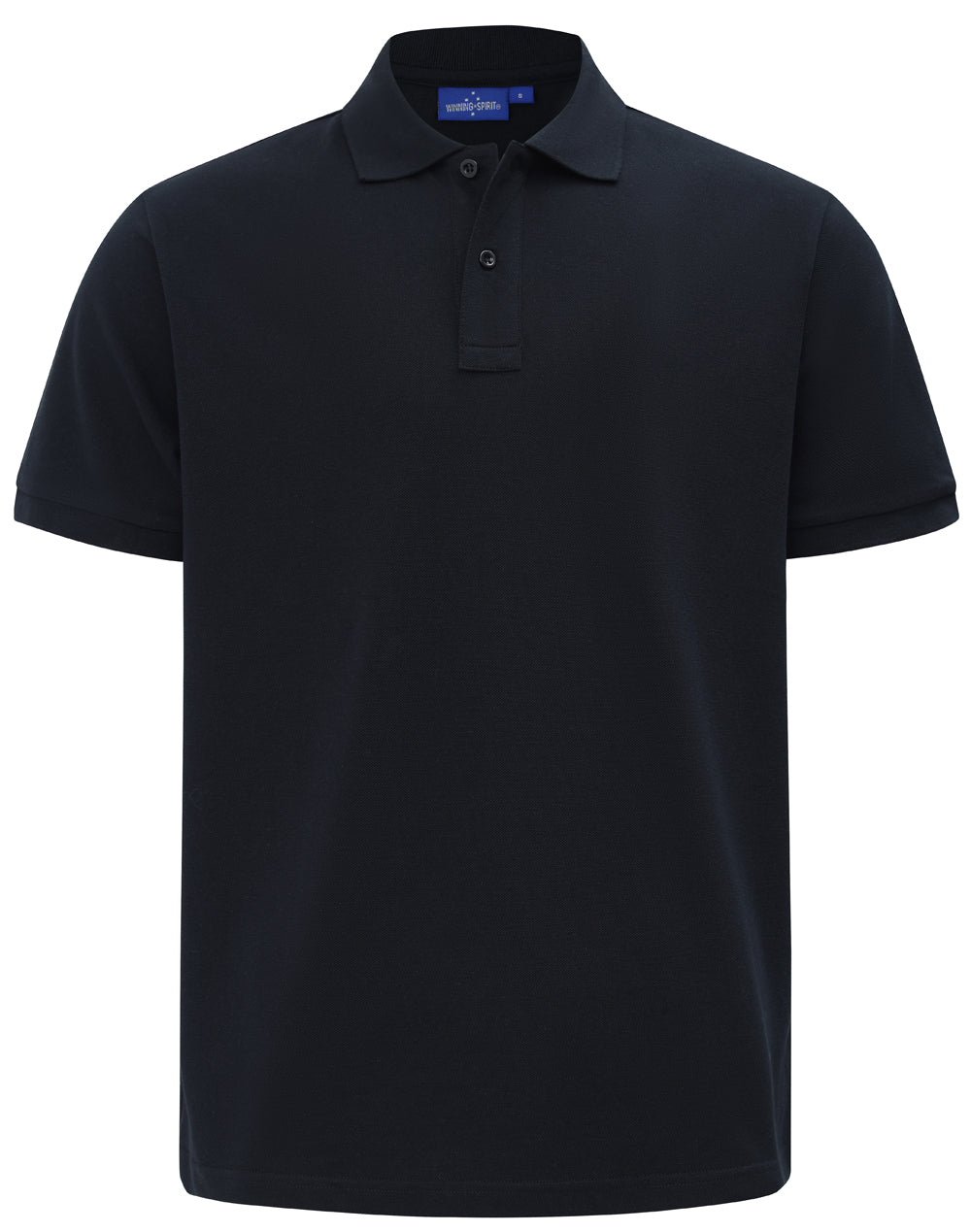 Mens Classic Cotton/Poly Pique Short Sleeve Polo - Black