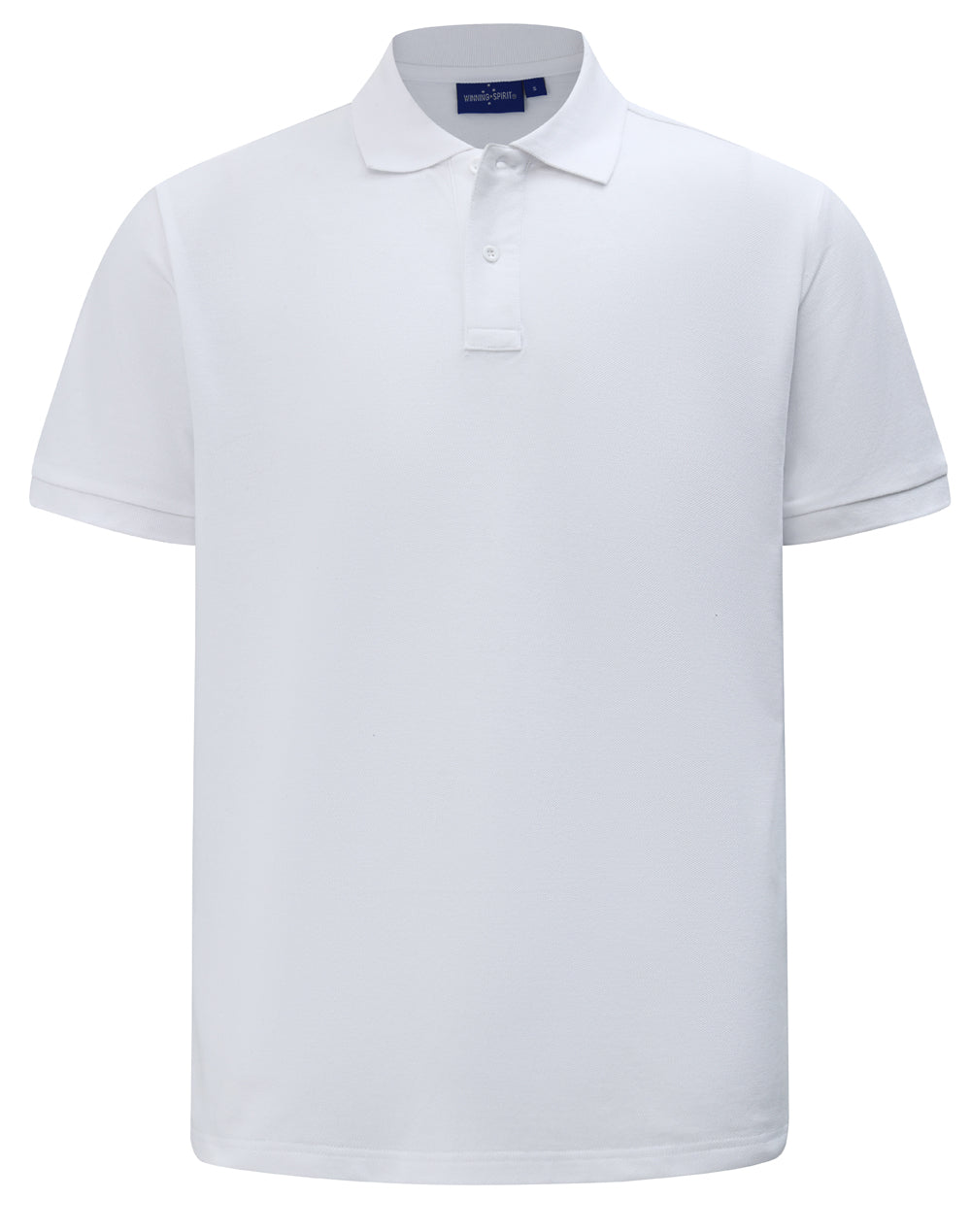 Mens Classic Cotton/Poly Pique Short Sleeve Polo - White