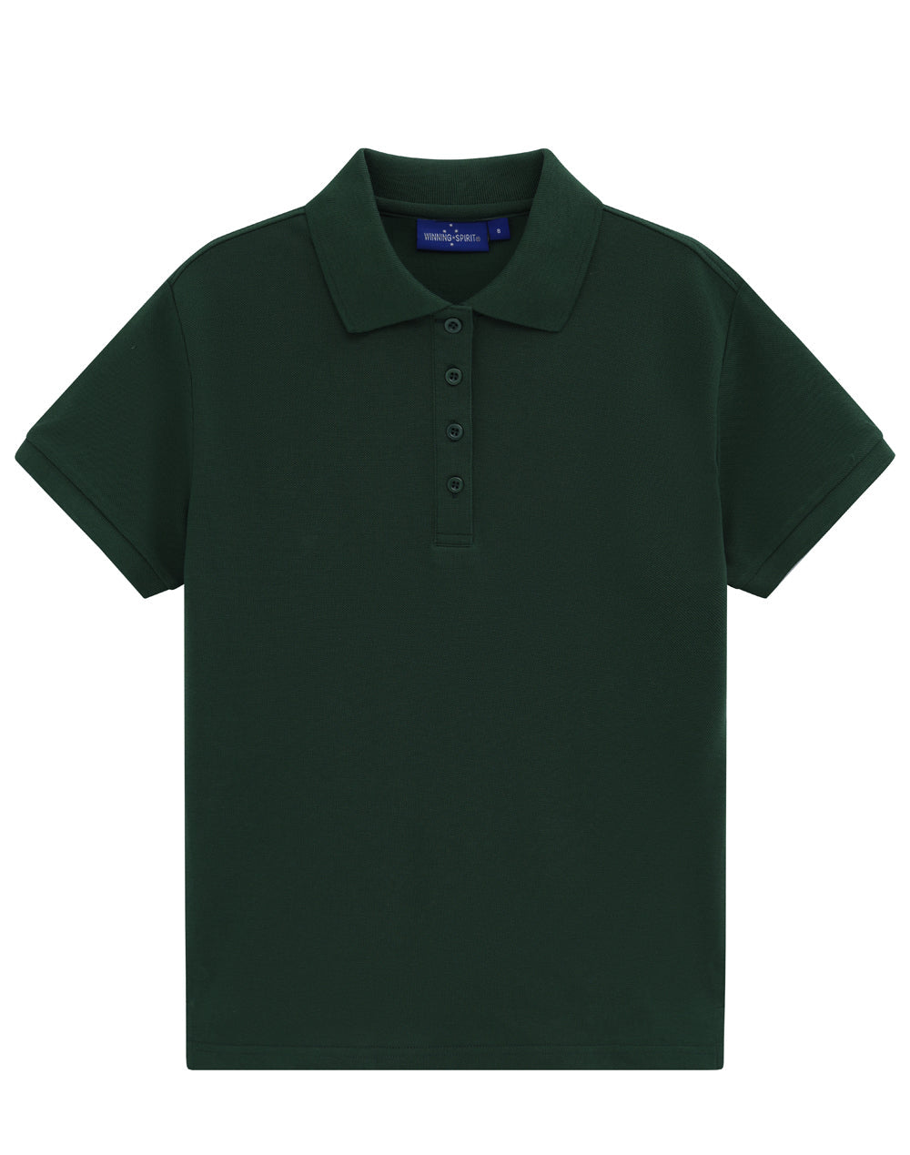 Womens Classic Cotton/Poly Pique Short Sleeve Polo - Forest Green - View