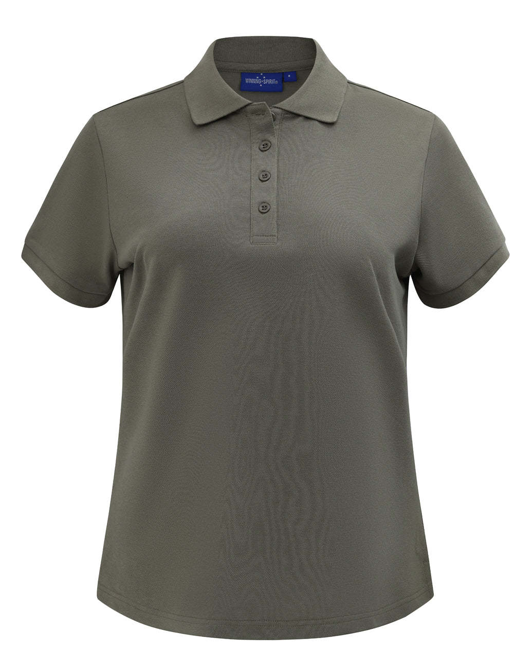 Womens Classic Cotton/Poly Pique Short Sleeve Polo - Smoke Sage - Front