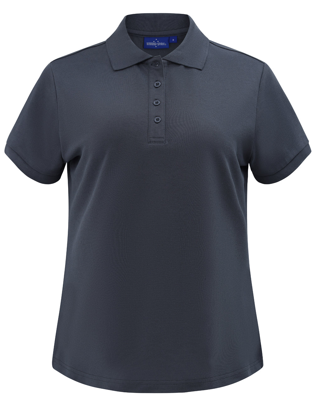 Womens Classic Cotton/Poly Pique Short Sleeve Polo - Storm Grey - Front