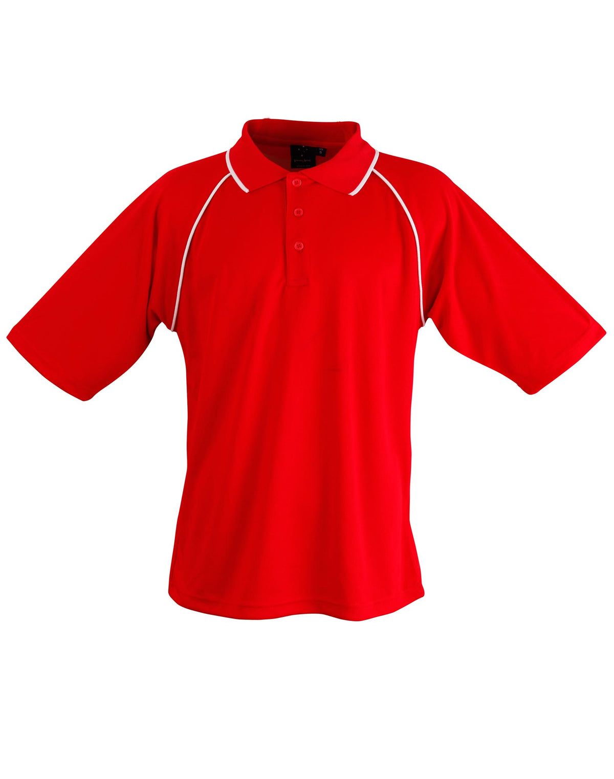 mens cooldry raglan S/S polo - PS20 - Red / White