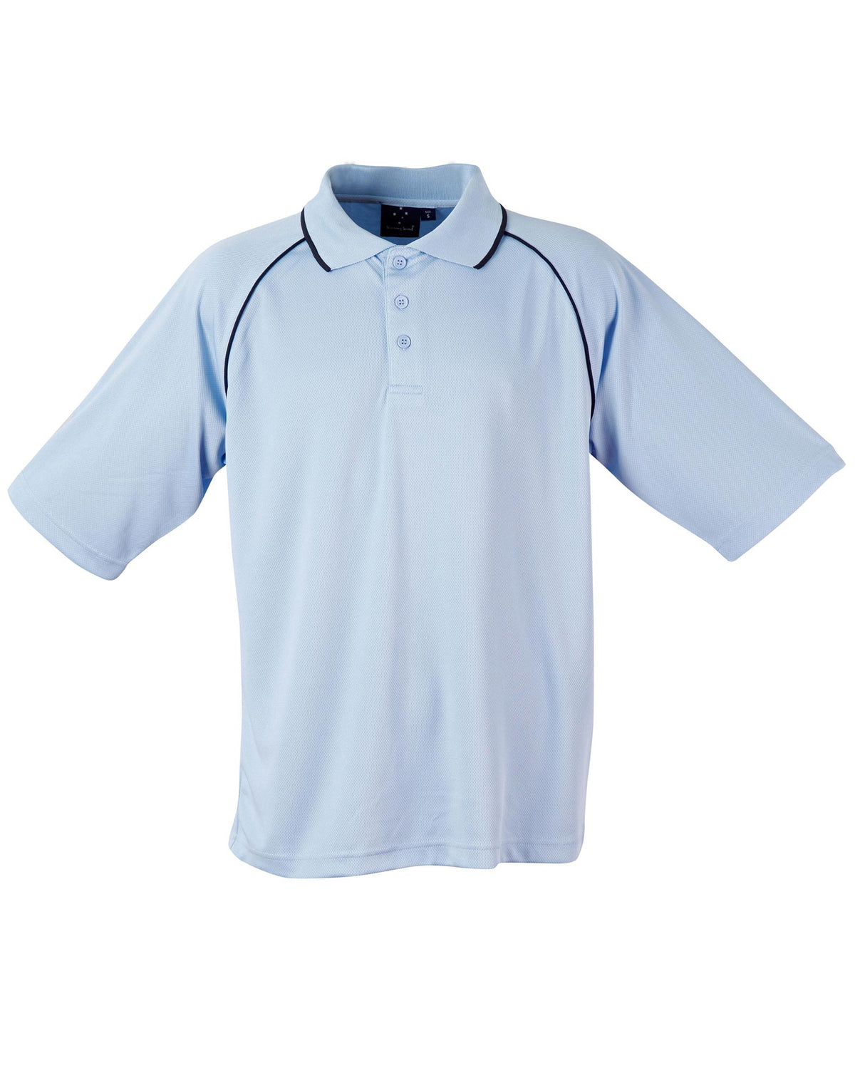 mens cooldry raglan S/S polo - PS20 - Skyblue / Navy