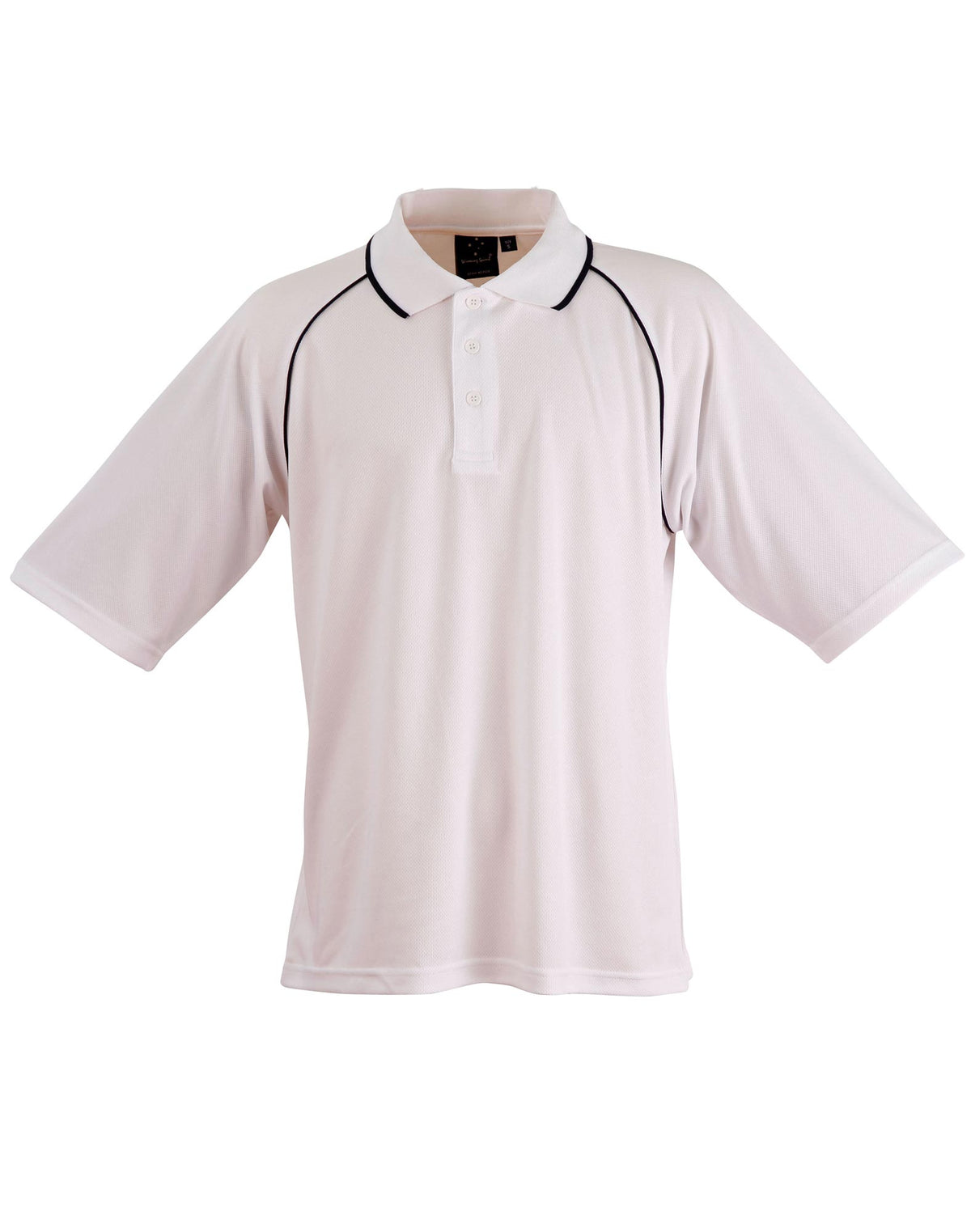 mens cooldry raglan S/S polo - PS20 - White / Navy