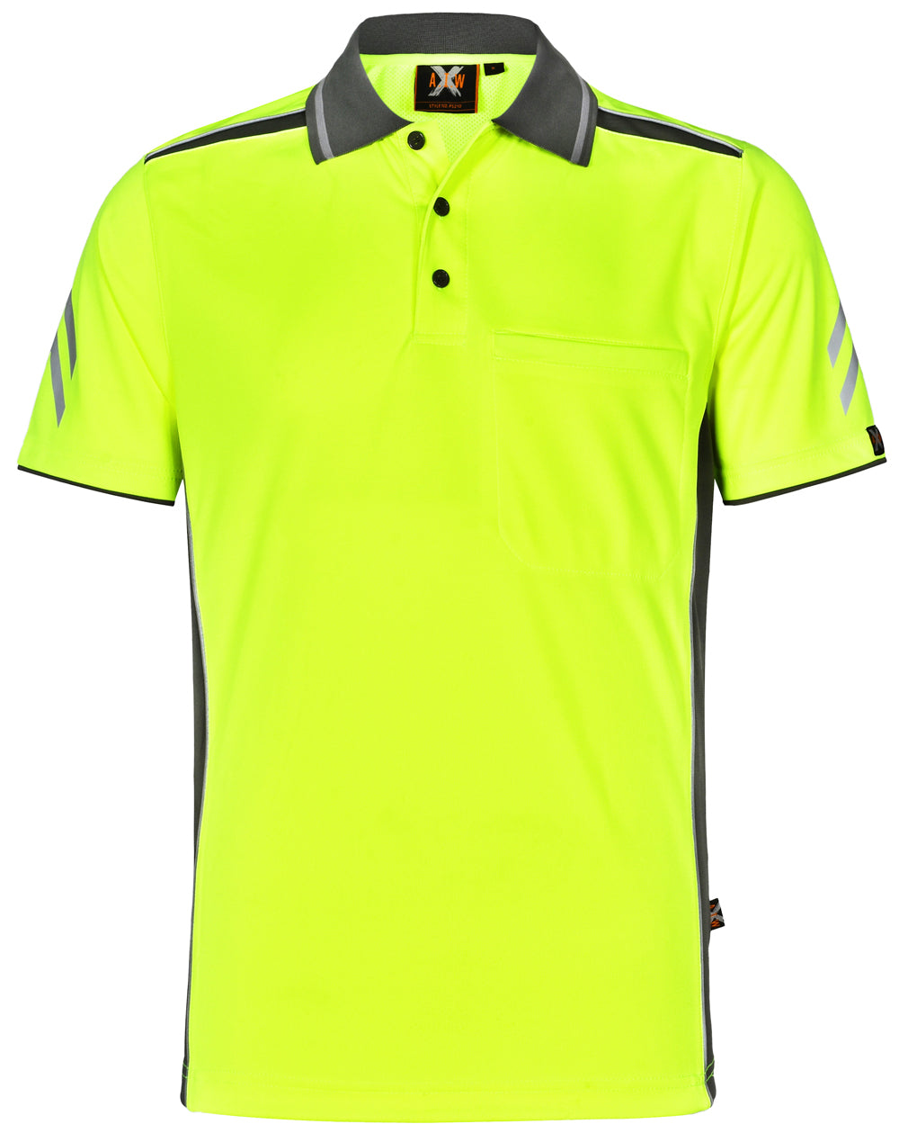 AIWX Vented Cooldry Polo - PS210 - Yellow / Ash