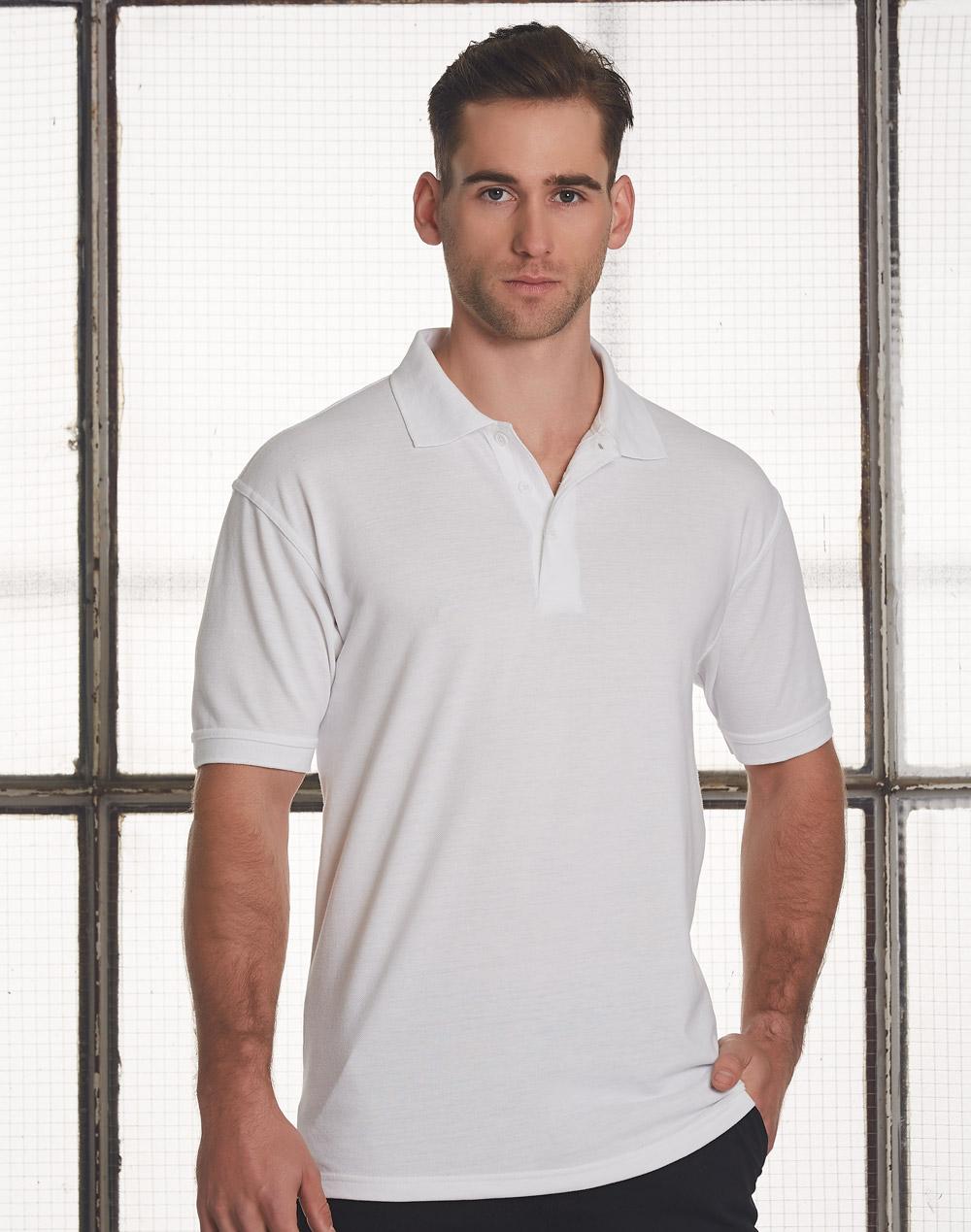 Winning Spirit mens tight pique knit S/S polo PS22