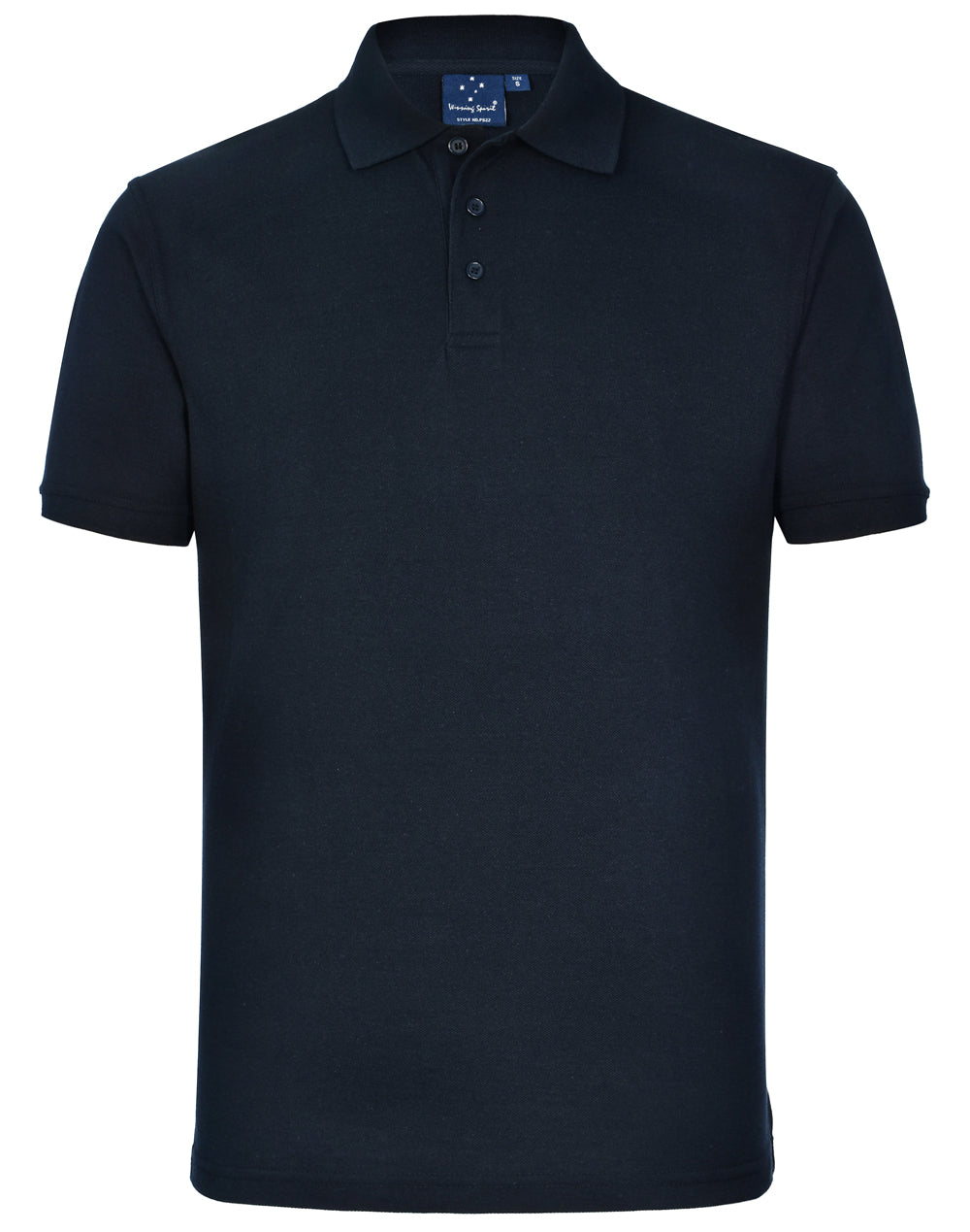 mens tight pique knit S/S polo - PS22 - Navy