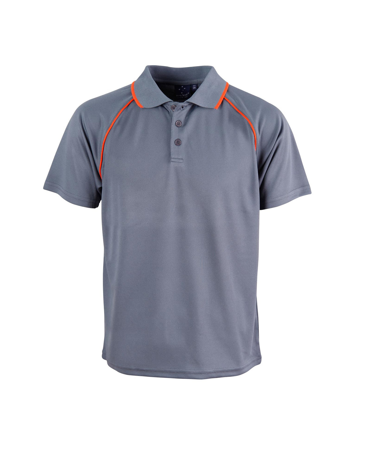 Kid's Cooldry raglan S/S - PS24 - Charcoal / Orange