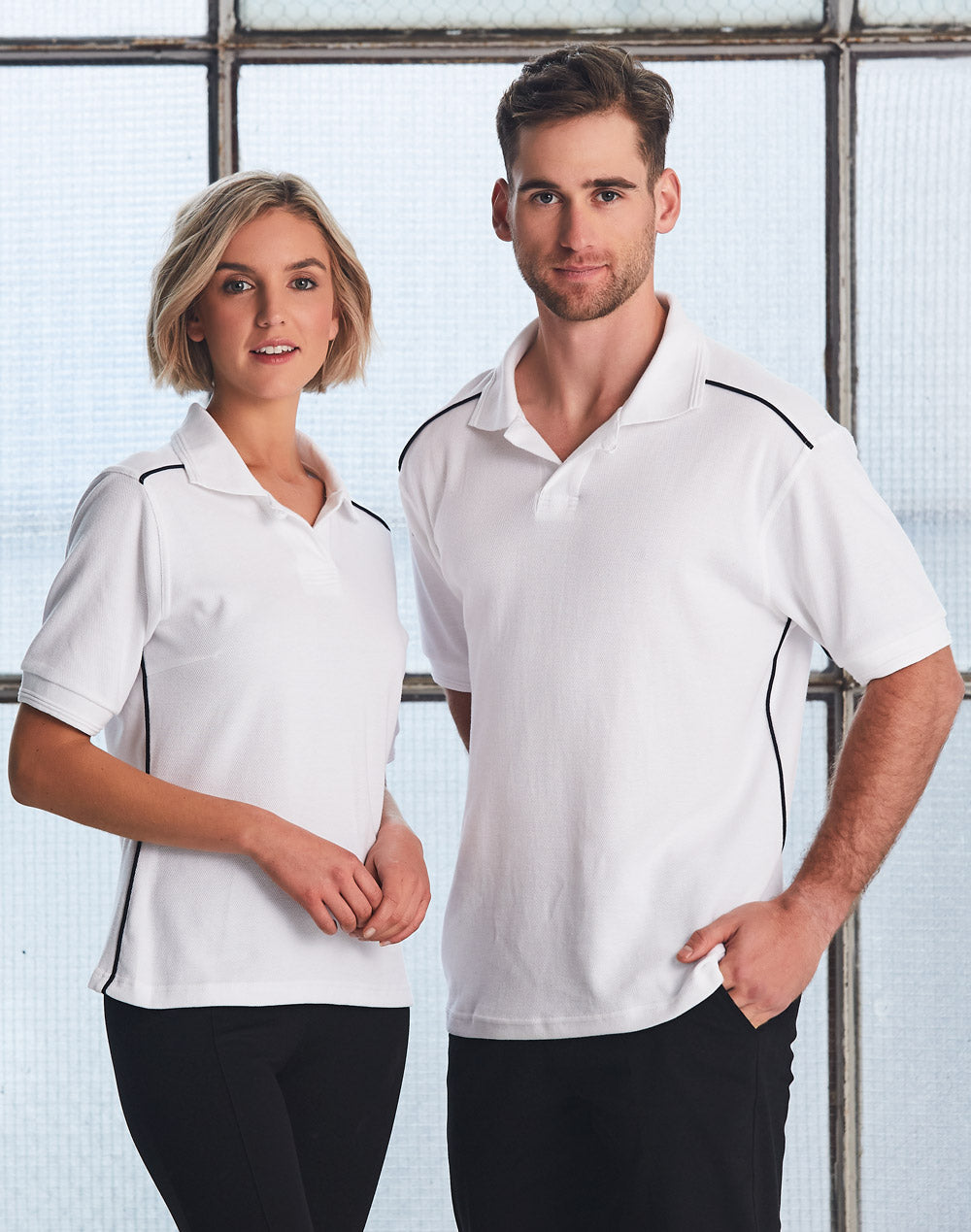 Ladies' Pure Cotton Contrast Piping - PS26 - Winning Spirit