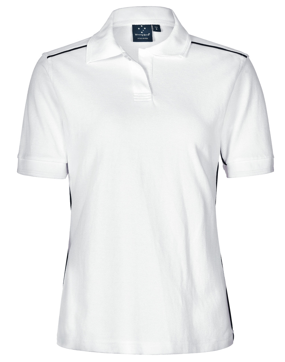Men's pure cotton contrast piping - PS25 - White / Navy