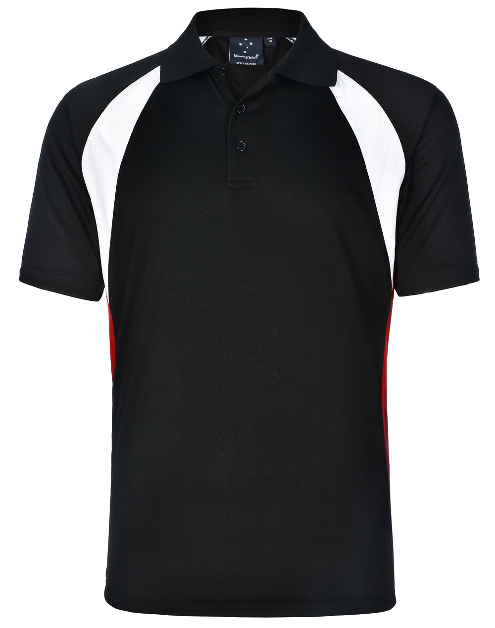 Men's Cooldry Tri-colours - PS28 - Black / White / Red