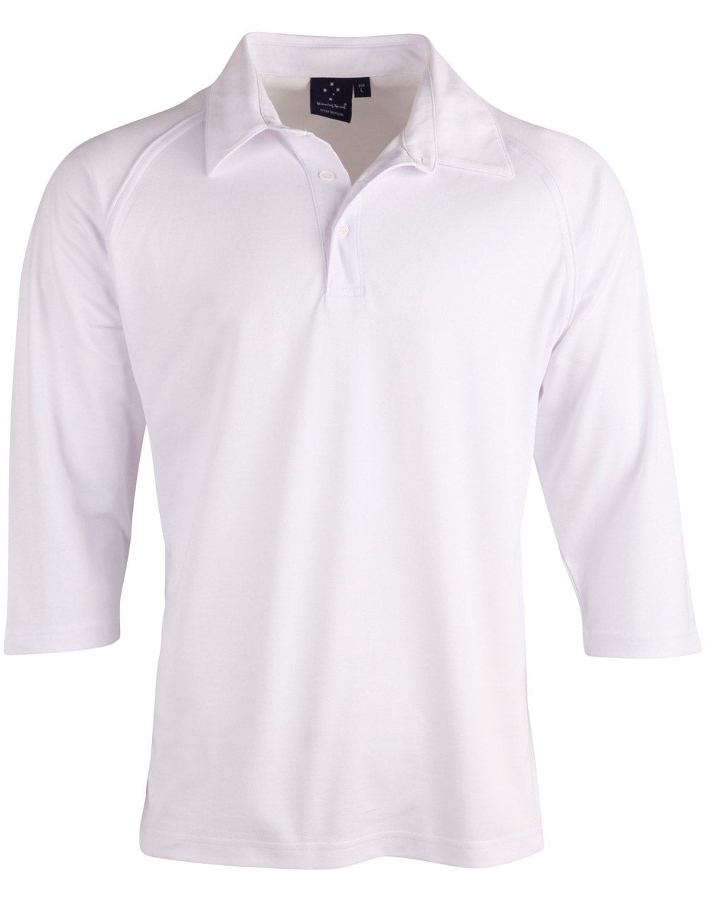 Mens 3/4 sleeve cricket polo - PS29Q - White