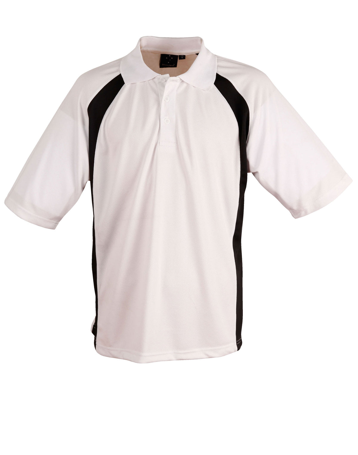 Men's CoolDry Micro-mesh Contrast Colour Polo - PS30 - White / Black