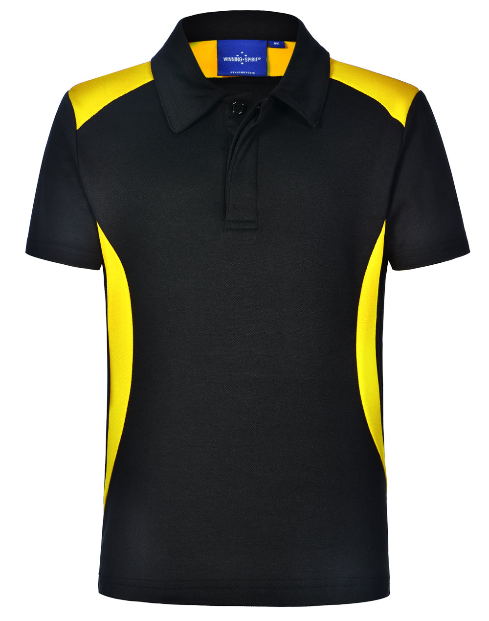 Chidren's Truedry contrast polo - PS31K - Black / Gold