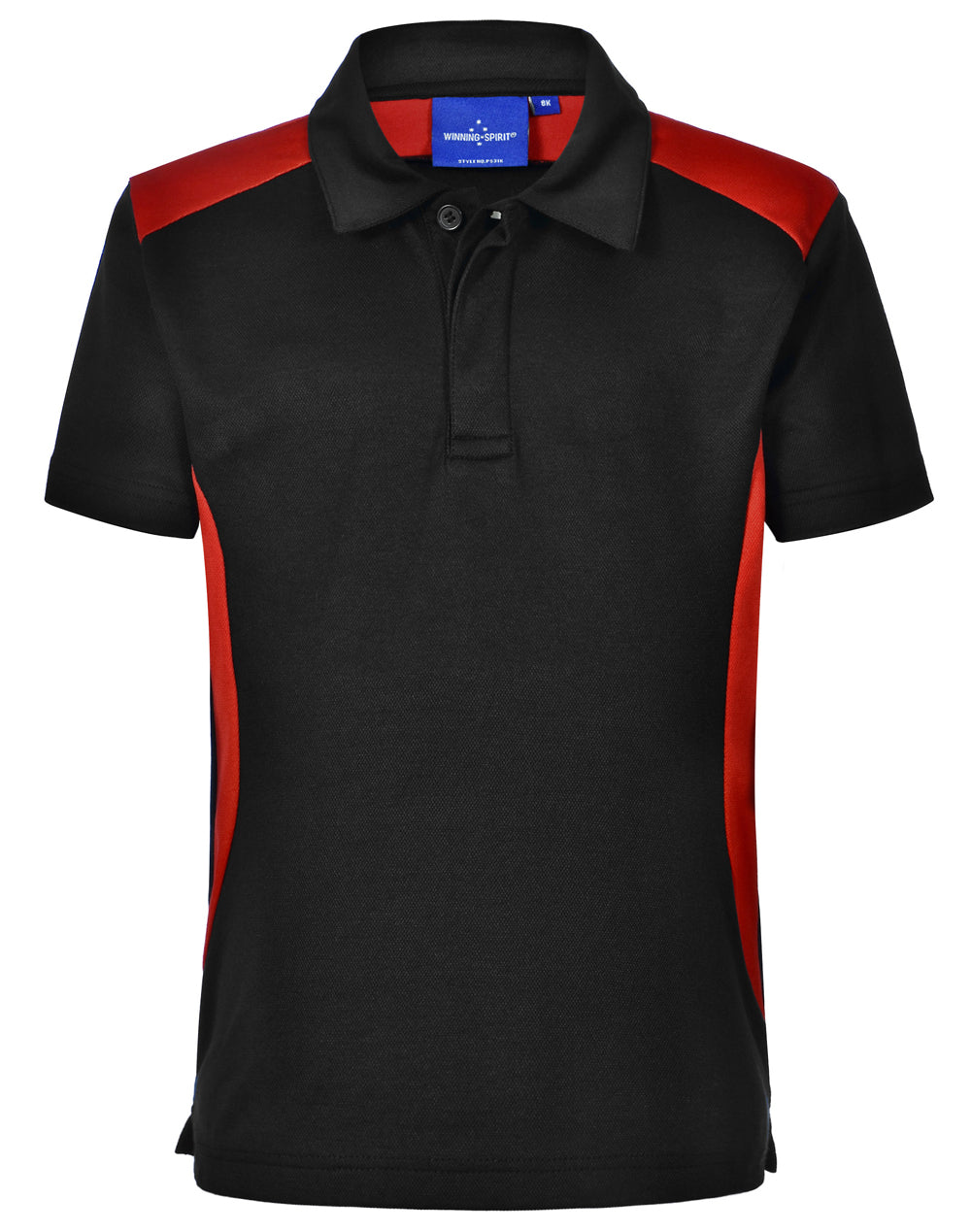 Chidren's Truedry contrast polo - PS31K - Black / Red