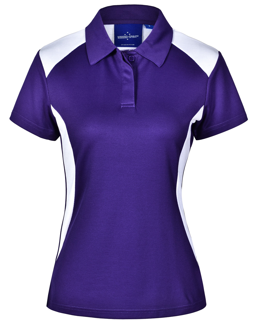 Ladies' Truedry S/S Contrast Polo - PS32A - Purple / White