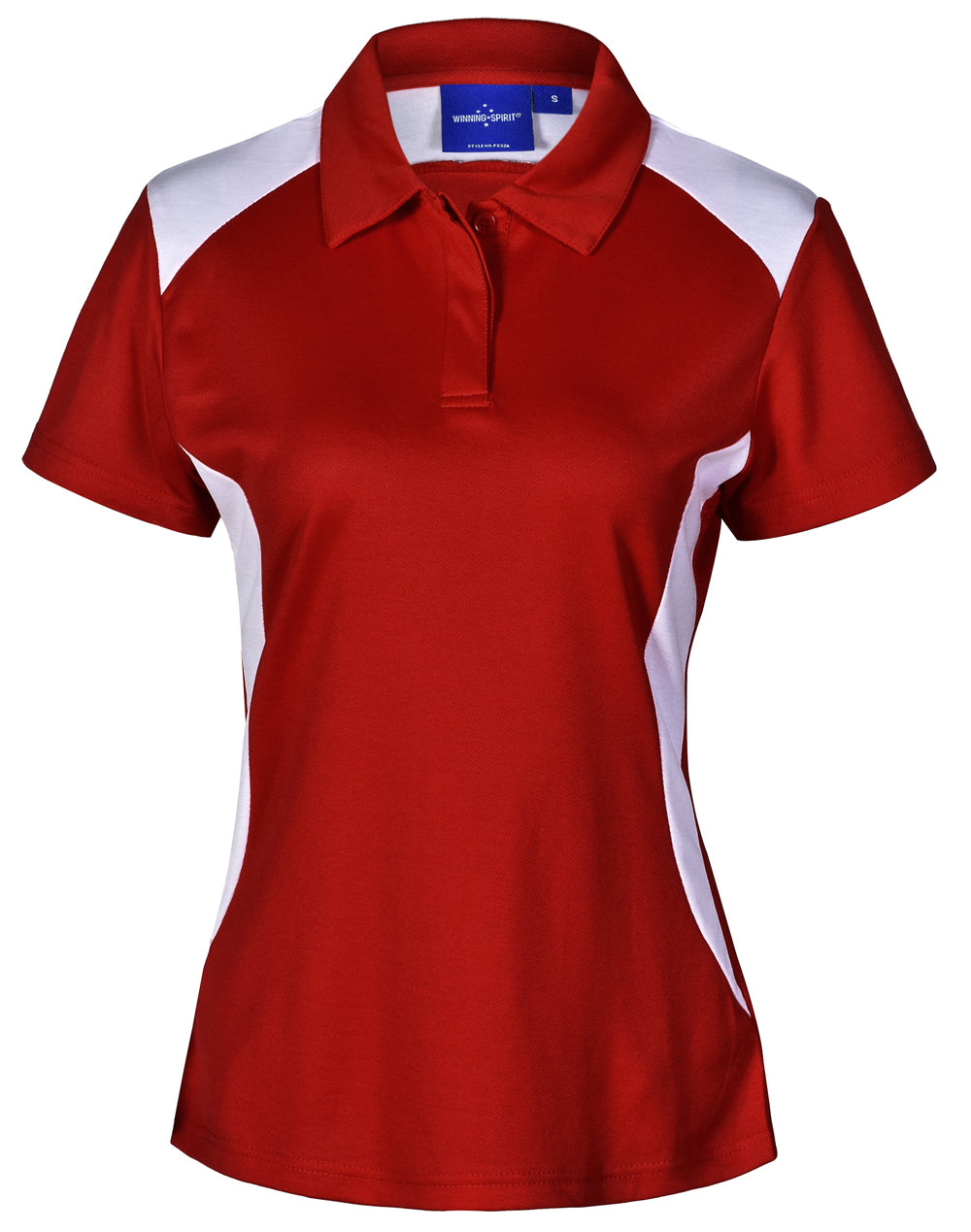 Ladies' Truedry S/S Contrast Polo - PS32A - Red / White