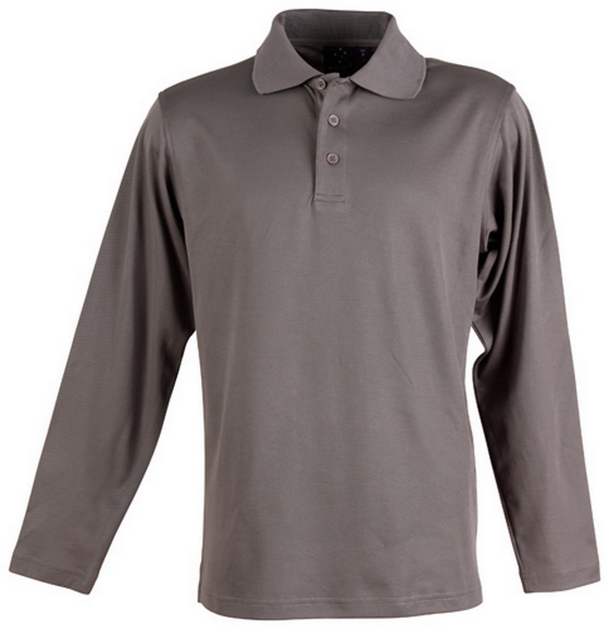 Men's Cotton Back Truedry L/S Polo - PS35 - Steel Grey
