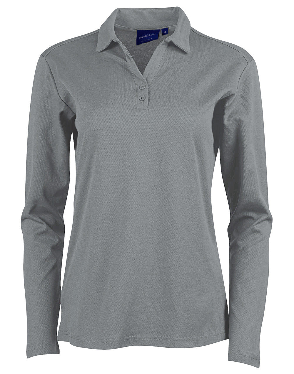Ladies' Cotton Back Truedry L/S Polo - PS36B - Steel Grey