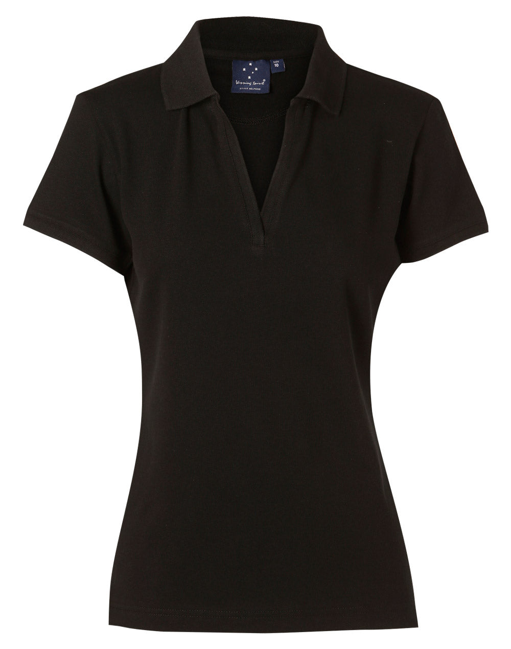 ladies S/S pique polo - PS40 - Black