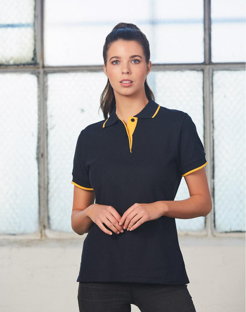 Winning Spirit Ladies' Poly/Cotton Contrast Pique S/S Polo PS48A