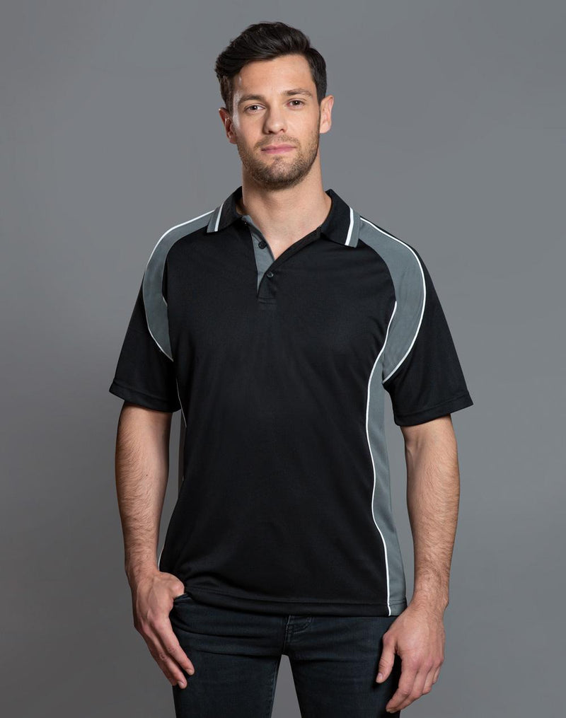 Winning Spirit Mens Mini Waffle Coold Polo PS49