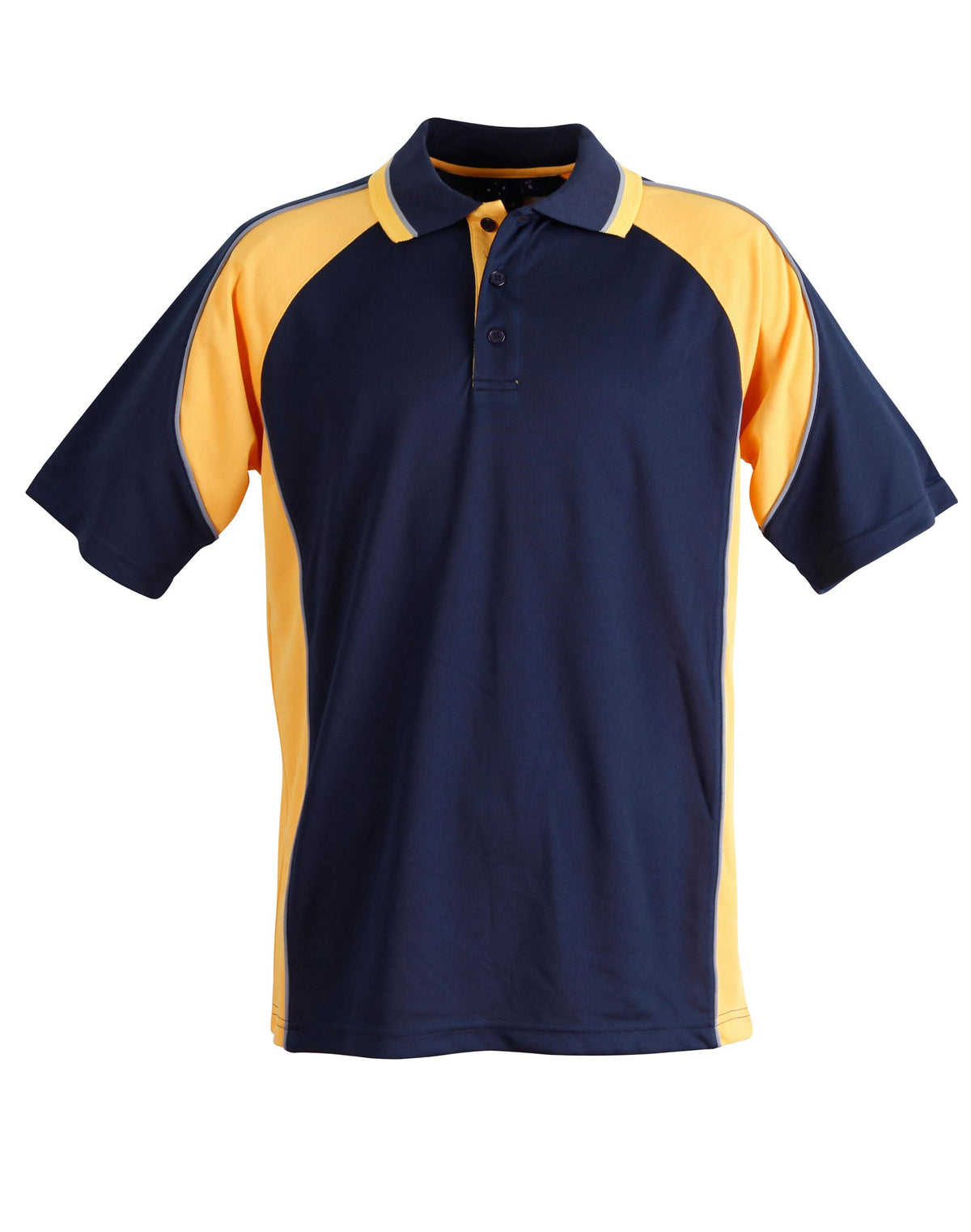 Kids' mini waffle CoolDry Polo - PS49K - Navy / Gold