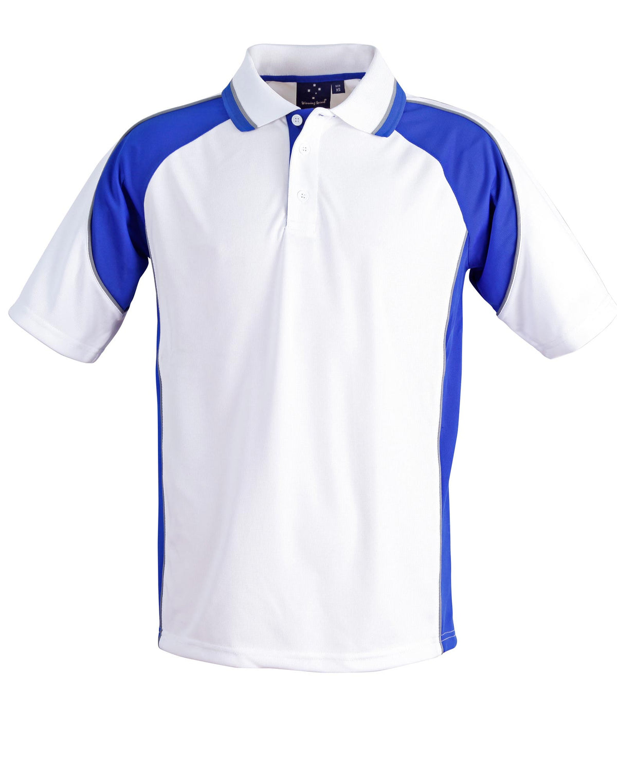 Mens Mini Waffle Coold Polo - PS49 - White / Royal