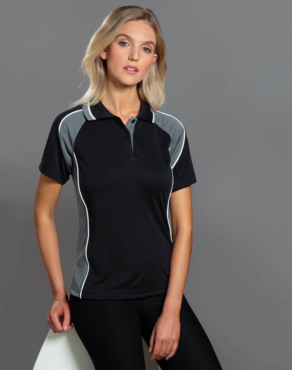 Winning Spirit Ladies' mini waffle CoolDry Polo PS50