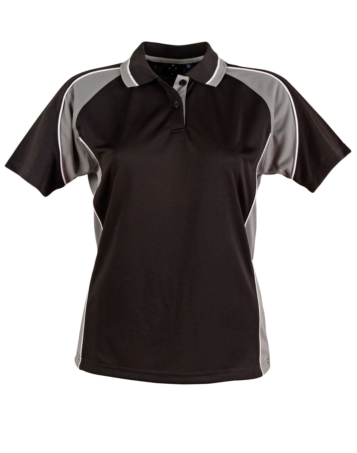 Ladies' mini waffle CoolDry Polo - PS50 - Black / Ash