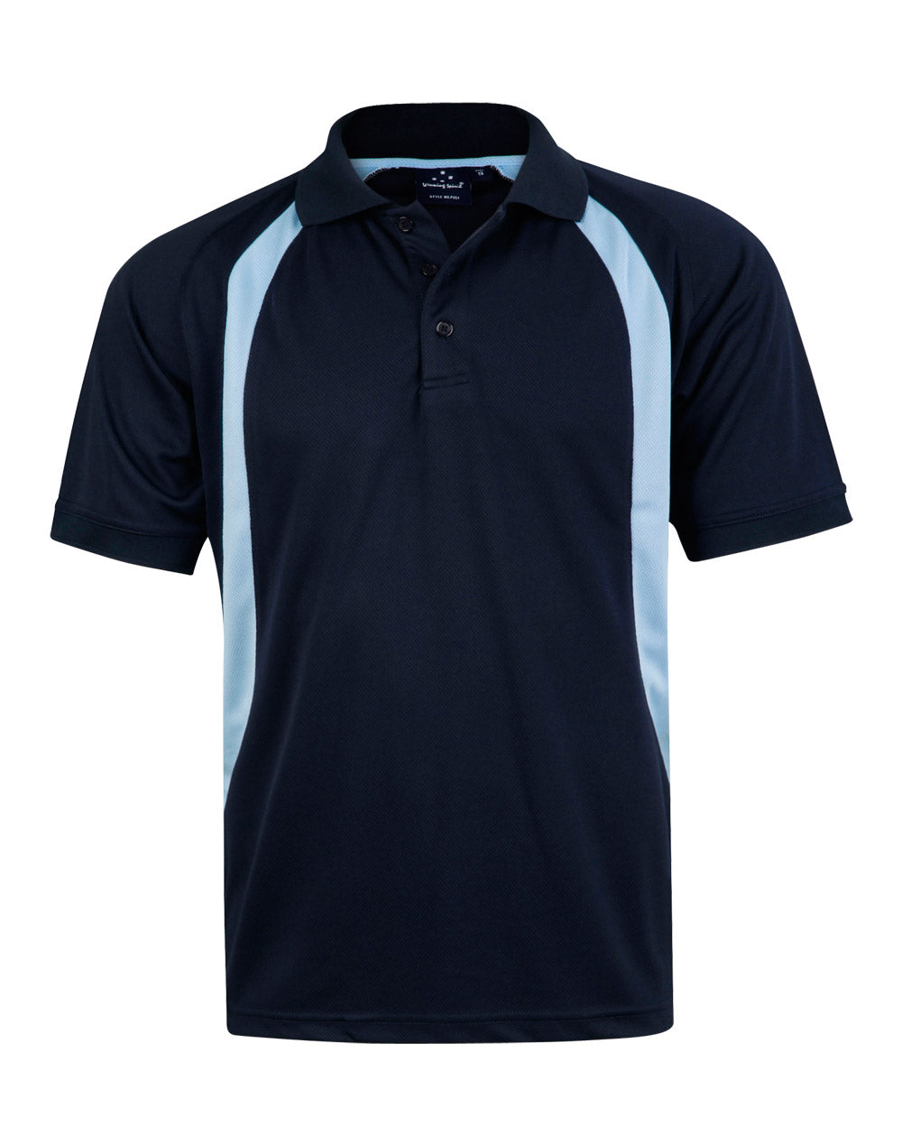 Mens CoolDry Soft Mesh Polo - PS51 - Navy / Skyblue