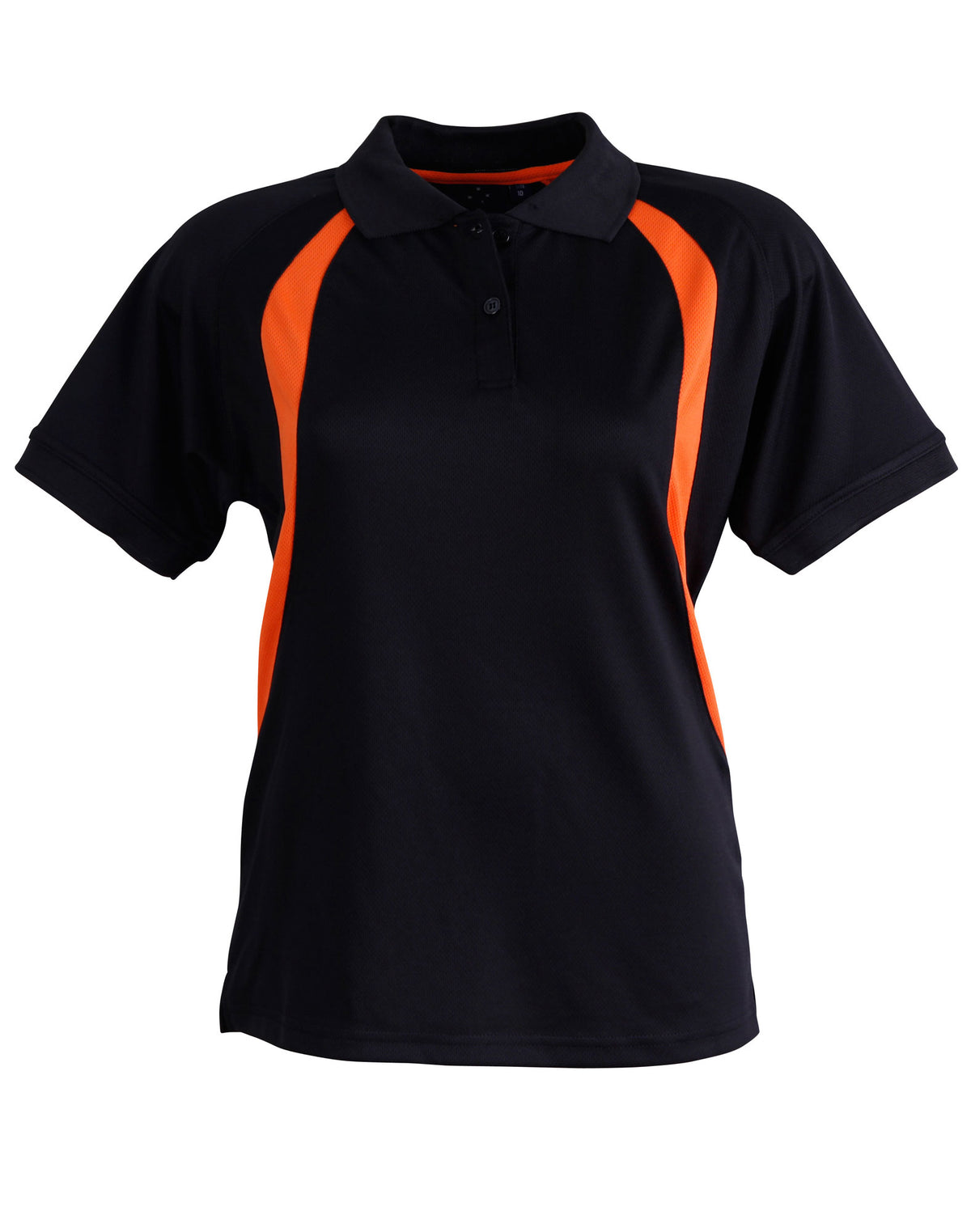 Ladies' CoolDry Soft Mesh Polo - PS52 - Black / Orange