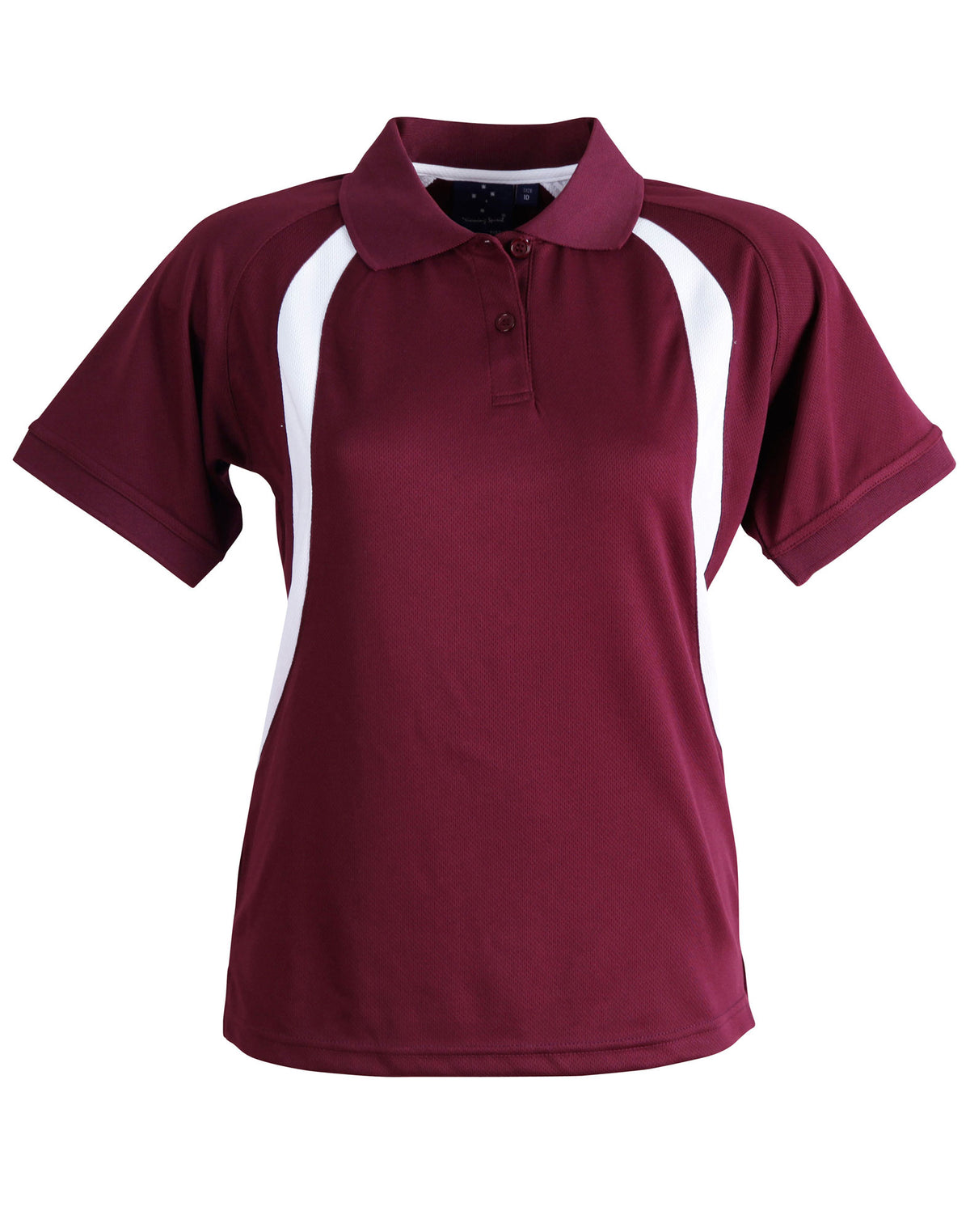 Ladies' CoolDry Soft Mesh Polo - PS52 - Maroon / White