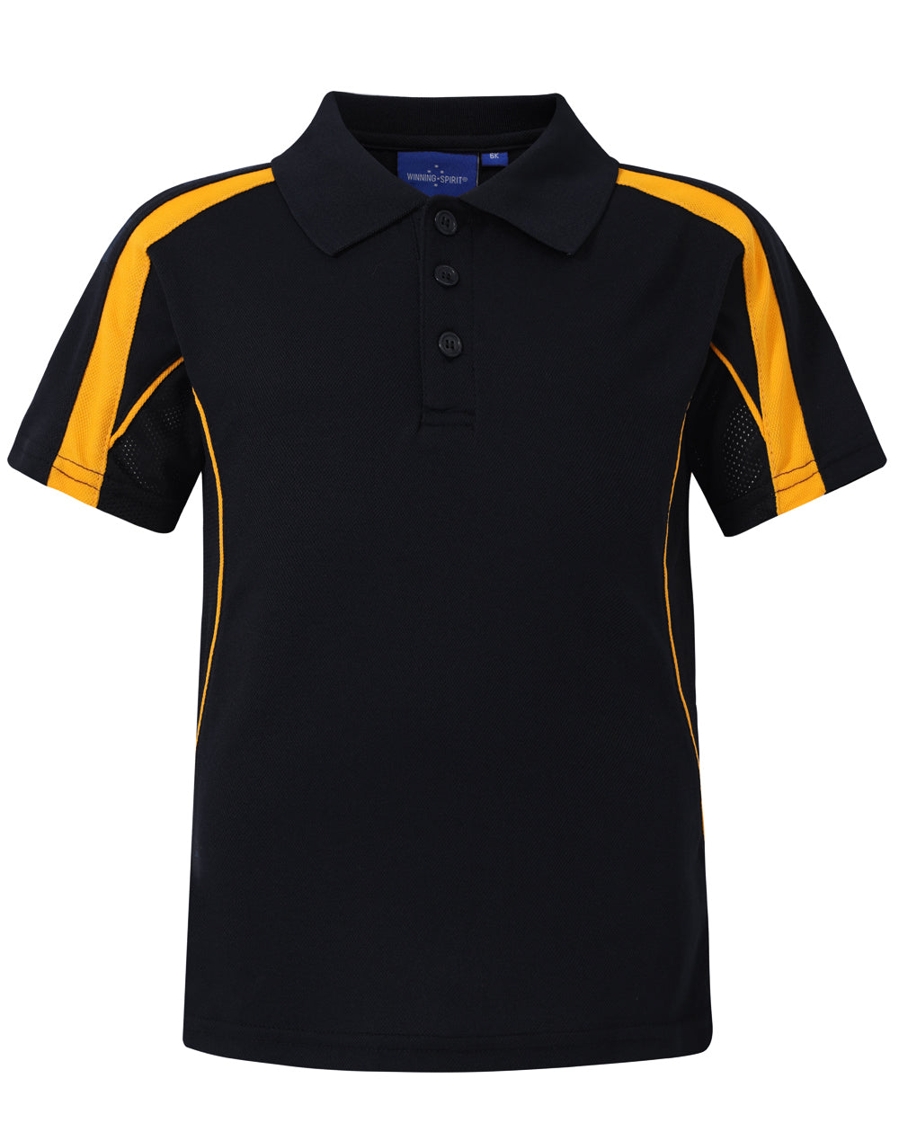 Kids S/S polo truedry - PS53K - Black / Gold
