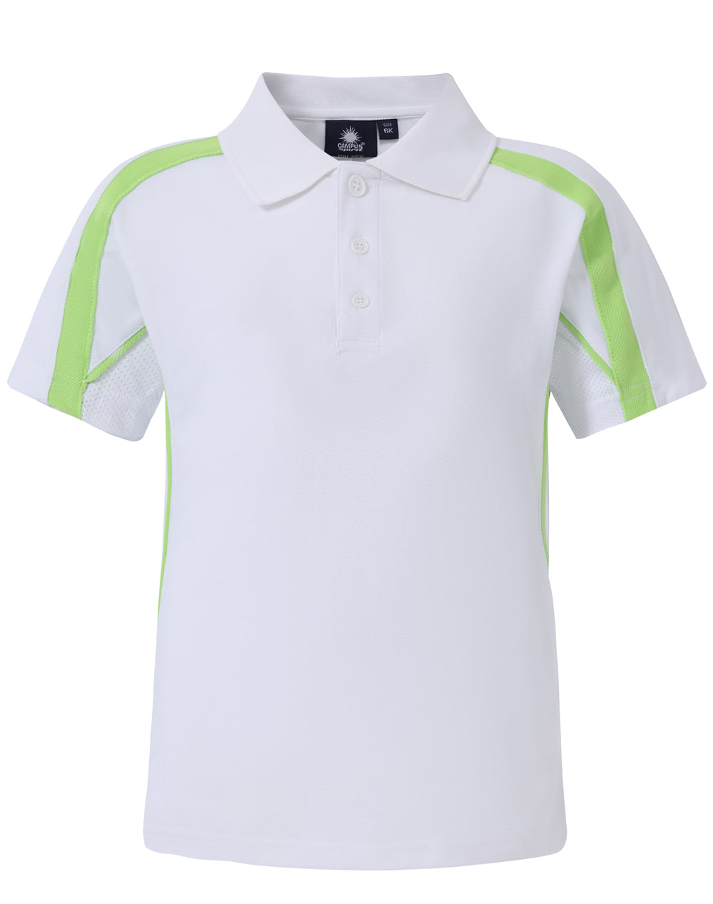 Kids S/S polo truedry - PS53K - White / Light Green