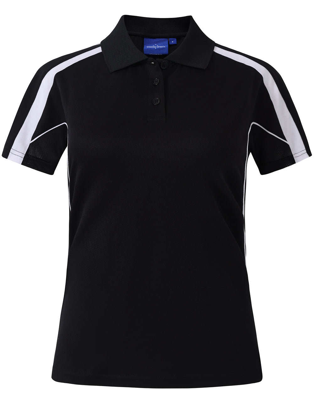 Ladies S/S Sport Polo truedry - PS54 - Black / White