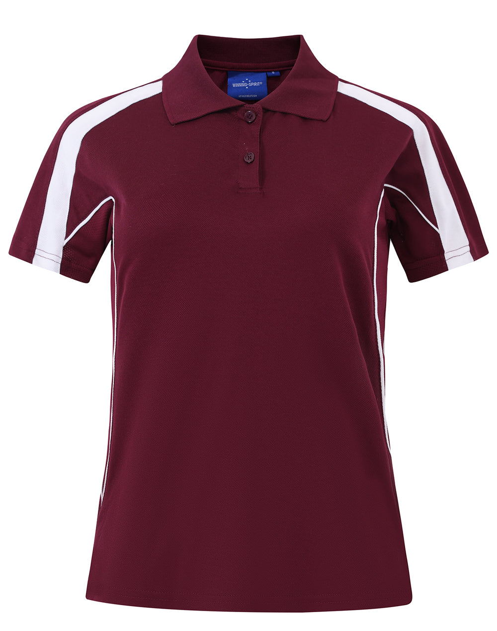 Ladies S/S Sport Polo truedry - PS54 - Maroon / White