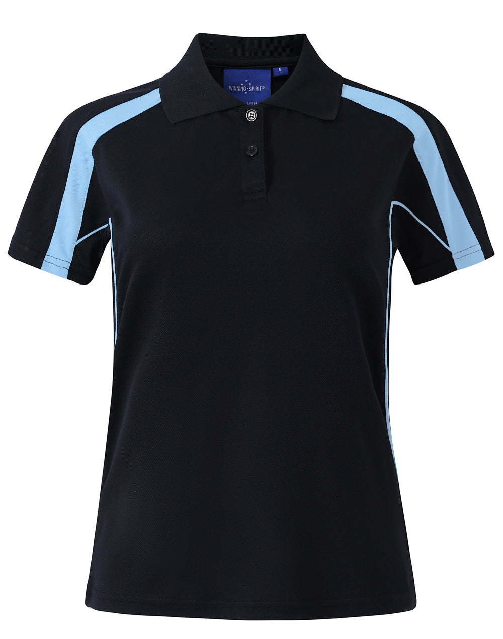 Ladies S/S Sport Polo truedry - PS54 - Navy / Skyblue