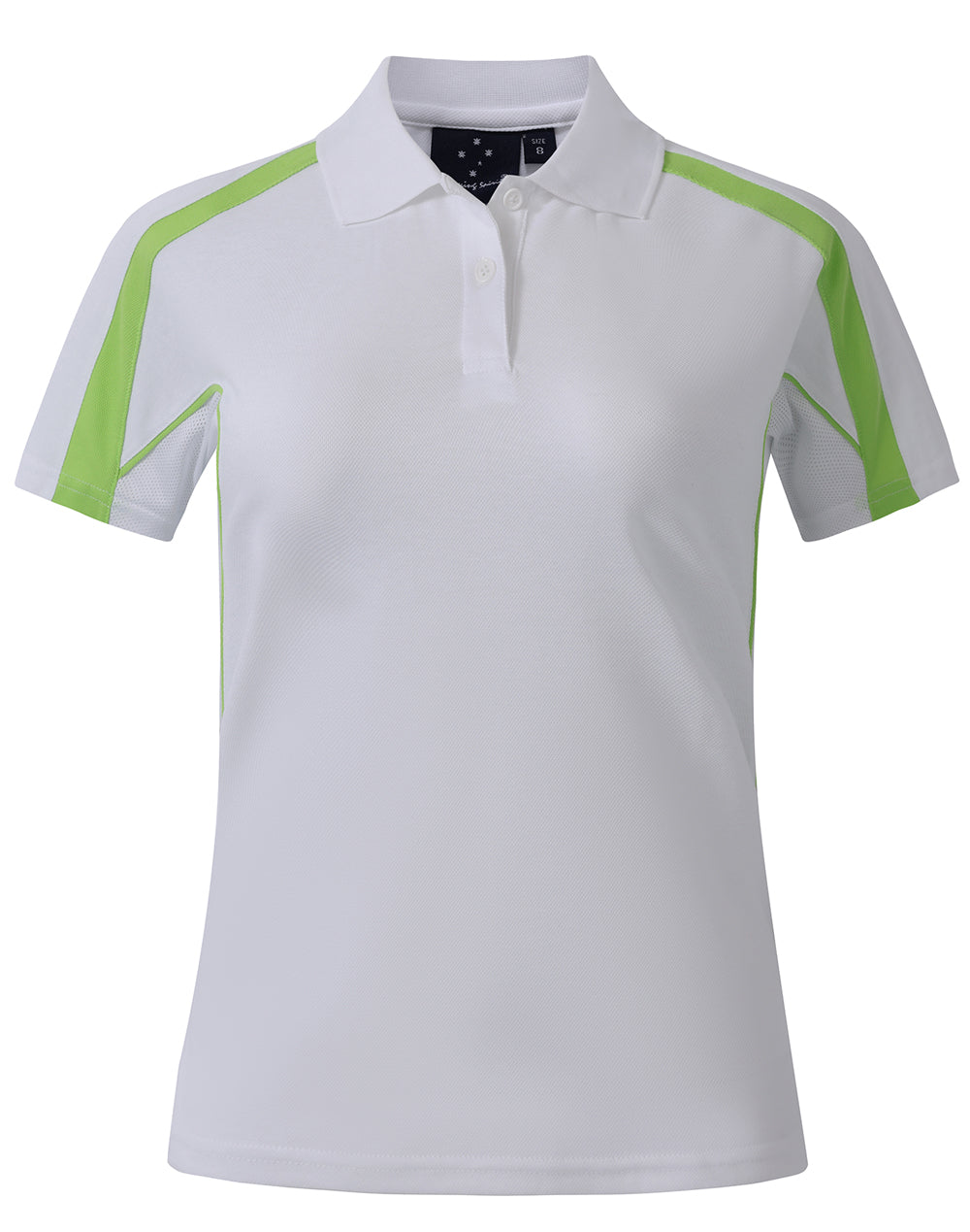 Ladies S/S Sport Polo truedry - PS54 - White / Light Green
