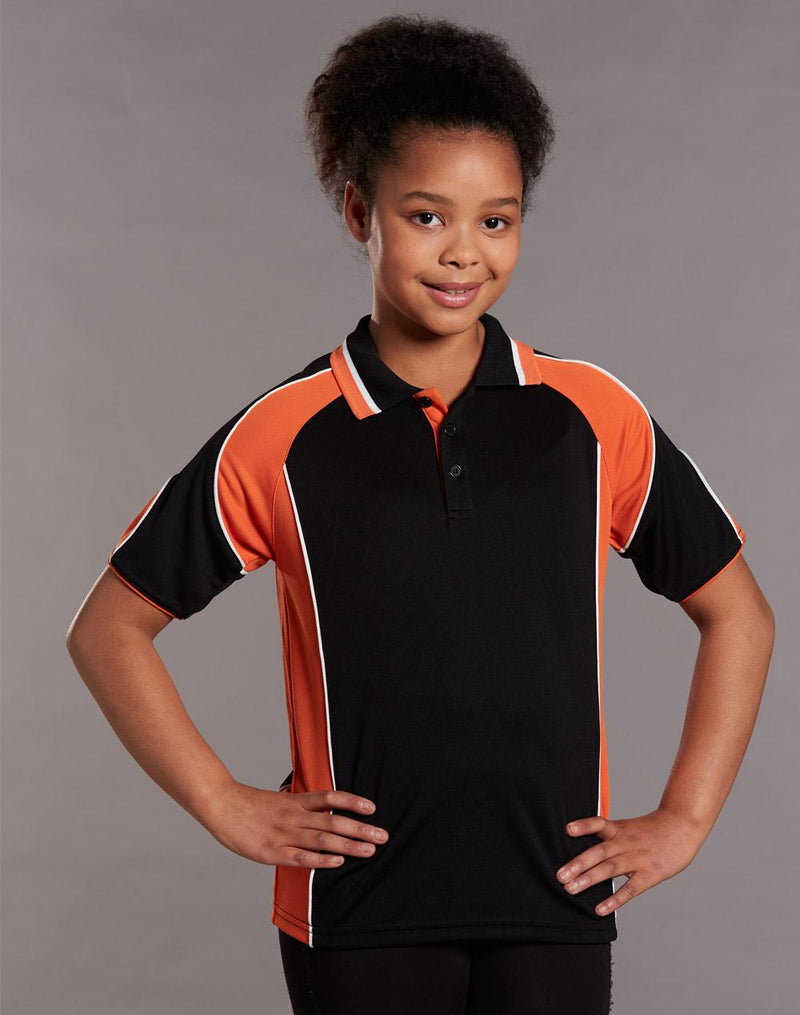 Winning Spirit Kid's Cooldry Contrast Polo With Sleeve Panel PS61K
