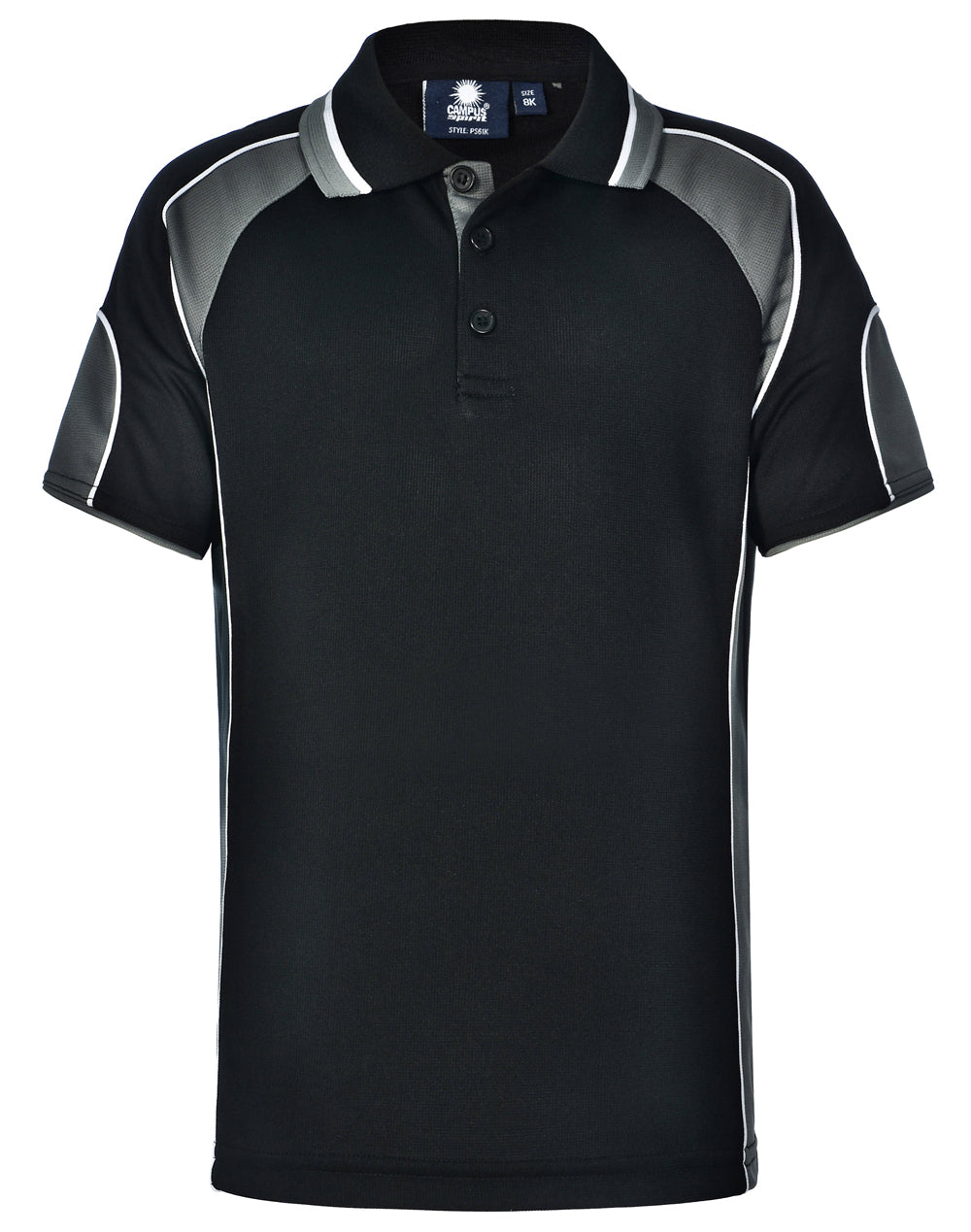Alliance Polo Kids - Black/Ash - Front