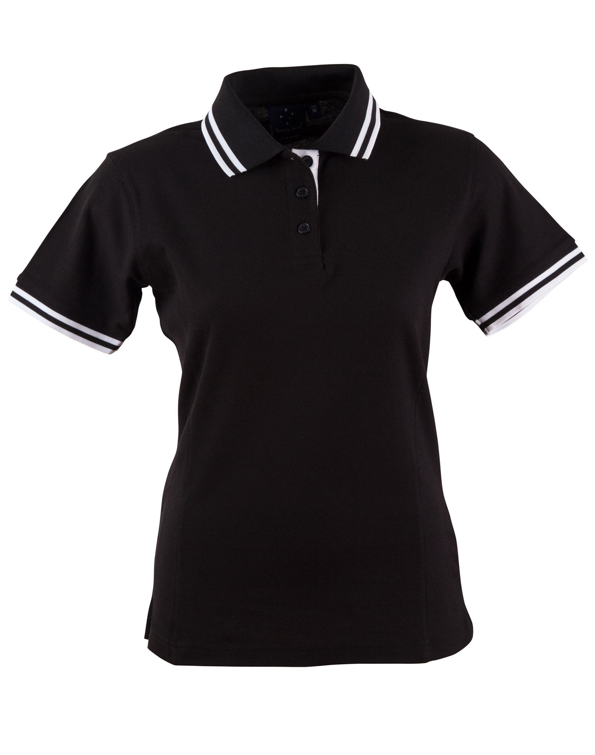 Ladies' Truedry Contrast S/S Polo - PS66 - Black / White