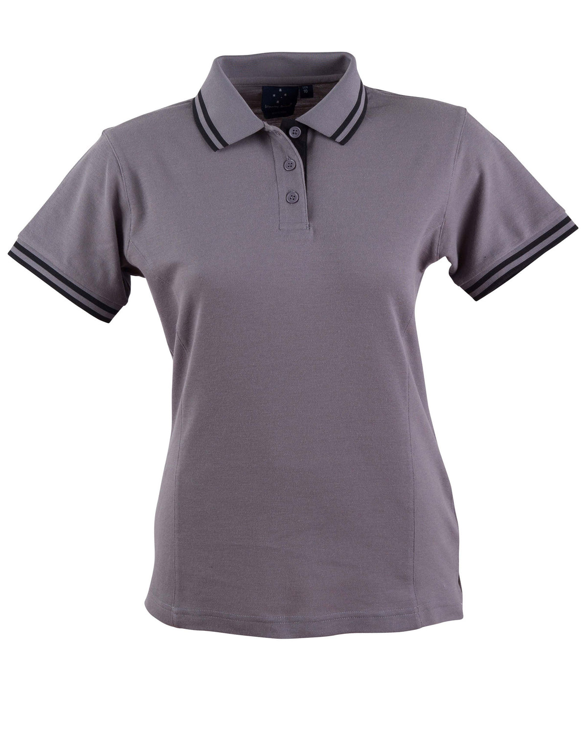 Ladies' Truedry Contrast S/S Polo - PS66 - Grey / Black