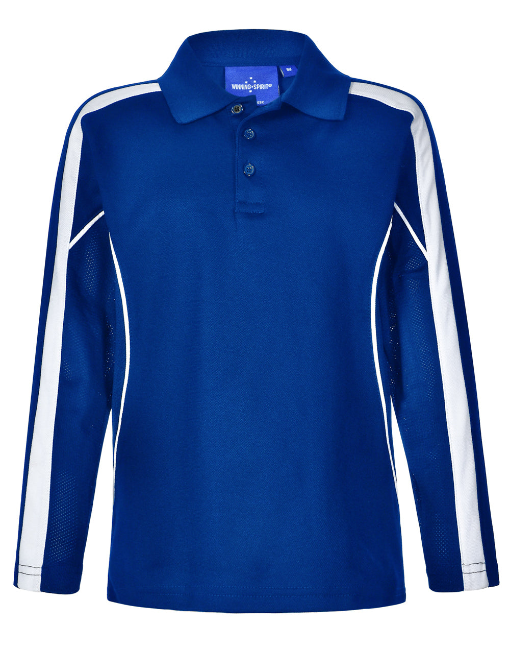 Kids' TrueDry Long Sleeve Polo - PS69K - Royal / White