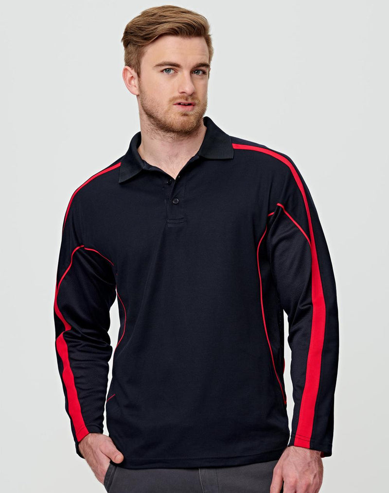 Winning Spirit Men's TrueDry Long Sleeve Polo PS69