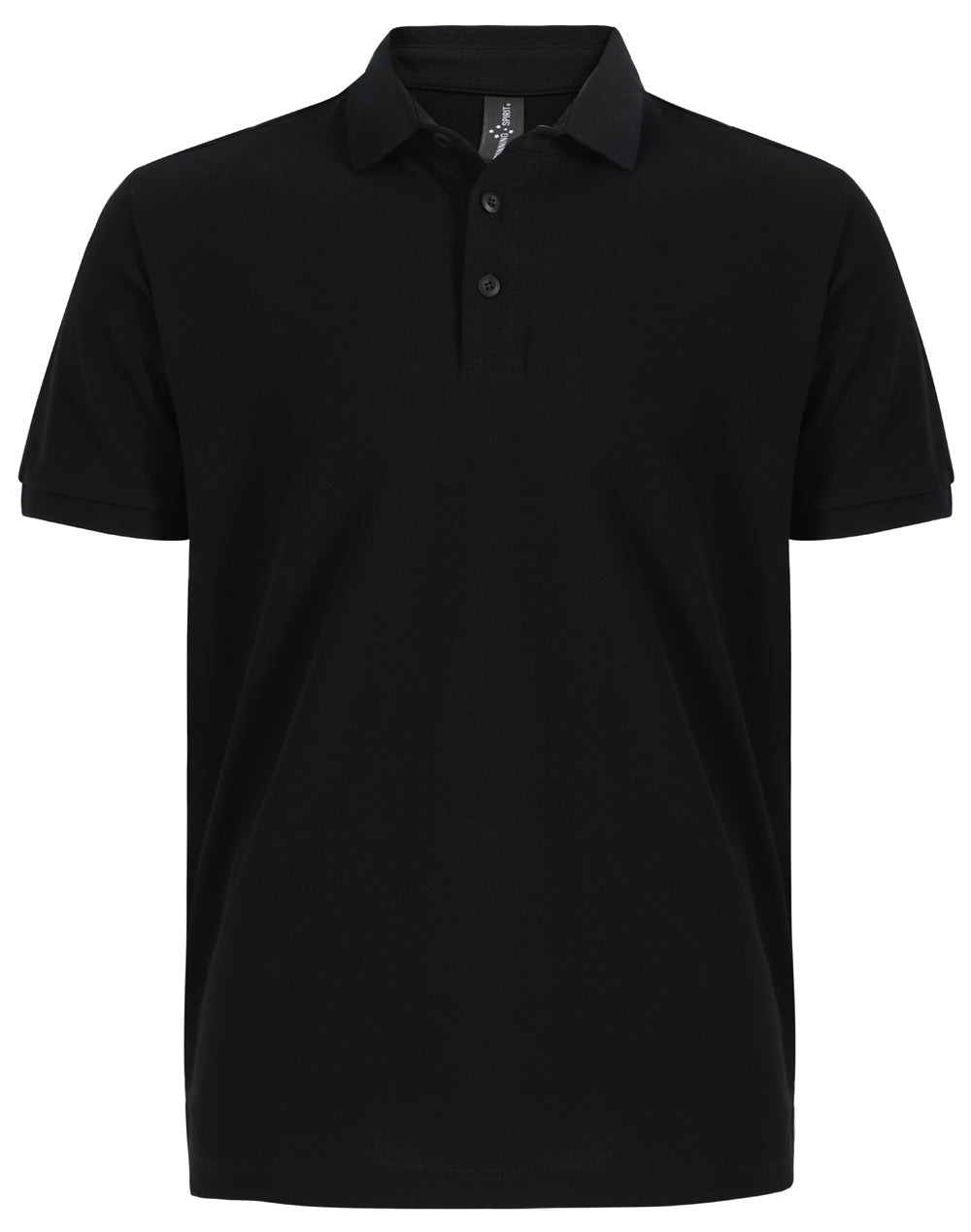 Men's Ultrafine Cotton Pique Polo - PS71 - Black