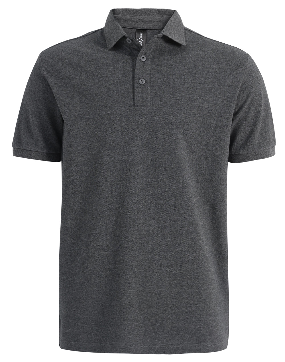 Men's Ultrafine Cotton Pique Polo - PS71 - Marl Charcoal