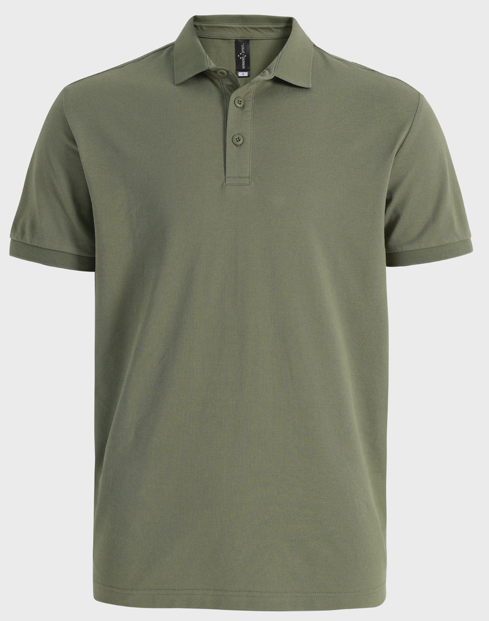 Men's Ultrafine Cotton Pique Polo - PS71 - Olive Green