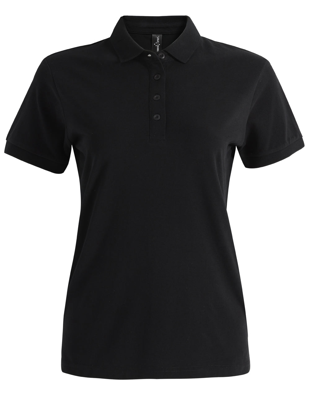 Ladies Ultrafine Cotton Pique Polo - PS72 - Black